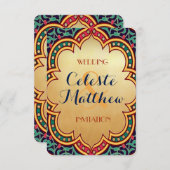 Türkisch-arabisch-marokkanische Hochzeit oder Part Einladung (Vorne/Hinten)