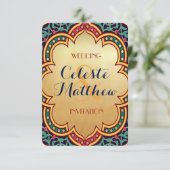 Türkisch-arabisch-marokkanische Hochzeit oder Part Einladung (Stehend Vorderseite)