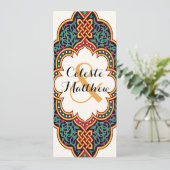 Türkisch-arabisch-marokkanische Hochzeit oder Part Einladung (Stehend Vorderseite)