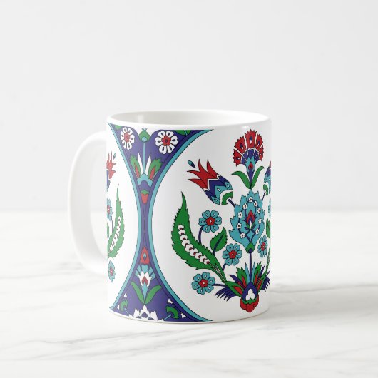 Türkisch arabisch, Tulpe Blume, nahtlos Muster. Kaffeetasse (Vorderseite Links)