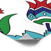 Türkisch arabisch, Tulpe Blume, nahtlos Muster. Poster (Ecke)