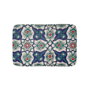 Türkisch Blau Keramik Blumenmuster Badematte