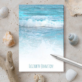 Türkisch-blaue Ozeanwellen Foto kundenspezifisch Post-it Klebezettel