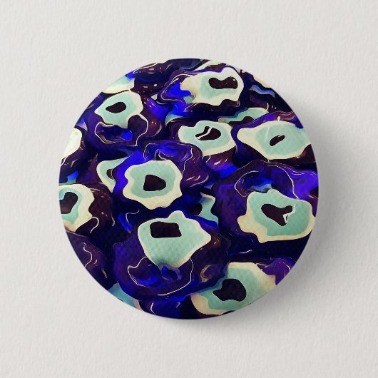 Türkisch Boncuk Eye Shaped Amulet Bizarre Art Button (Vorderseite)