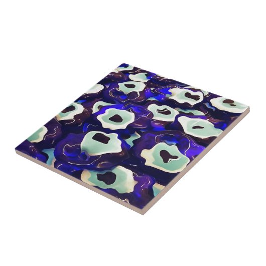 Türkisch Boncuk Eye Shaped Amulet Bizarre Art Fliese (Seite)