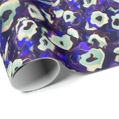 Türkisch Boncuk Eye Shaped Amulet Bizarre Art Geschenkpapier (Rolleneckpunkt)