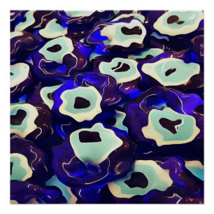 Türkisch Boncuk Eye Shaped Amulet Bizarre Art Poster