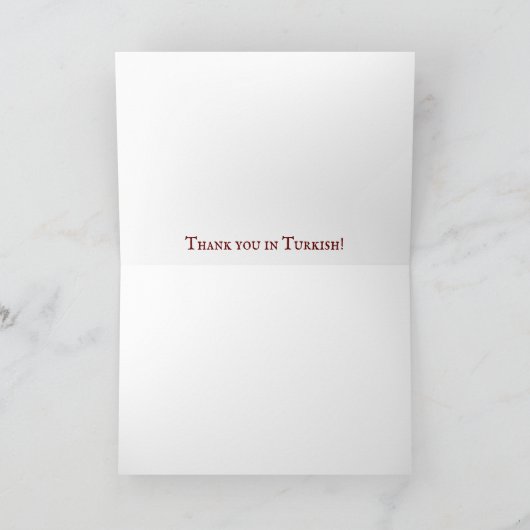 Türkisch Dankeskarte (Innenseite)