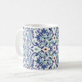 Türkisch farbig: Endlose Tile Elegance. Kaffeetasse (Vorderseite Links)