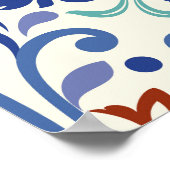 Türkisch farbig: Endlose Tile Elegance. Poster (Ecke)