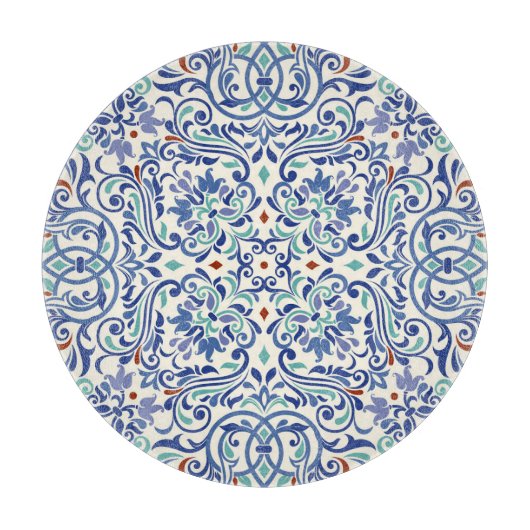 Türkisch farbig: Endlose Tile Elegance. Schneidebrett (Vorderseite)