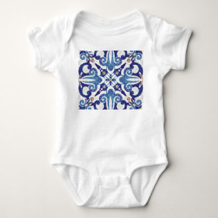 Türkisch farbig: Vintages Ostmuster Baby Strampler