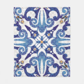 Türkisch farbig: Vintages Ostmuster Fleecedecke (Vorderseite)