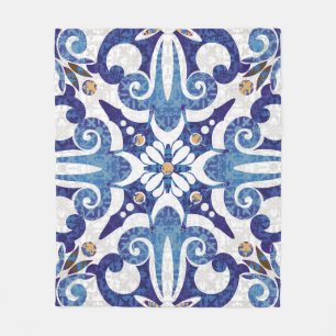 Türkisch farbig: Vintages Ostmuster Fleecedecke