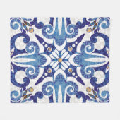 Türkisch farbig: Vintages Ostmuster Fleecedecke (Vorderseite (Horizontal))