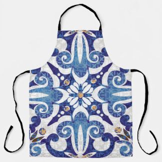 Türkisch farbig: Vintages Ostmuster Schürze