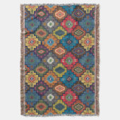 Türkisch farbiges Ethnic Motif-Muster Decke (Vorderseite Vertikal)