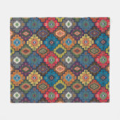 Türkisch farbiges Ethnic Motif-Muster Fleecedecke (Vorderseite (Horizontal))