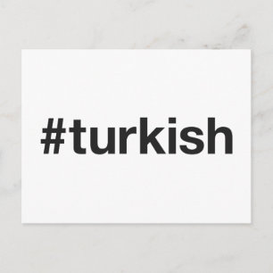 TÜRKISCH Hashtag Postkarte