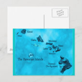 Türkisch-Hawaiianische Inselkarte Postkarte (Vorne/Hinten)