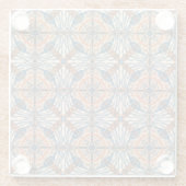 Türkisch Inspiriert: texturierte Marine & Terracot Glasuntersetzer (Rückseite)