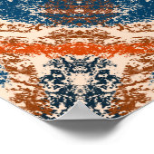 Türkisch Inspiriert: texturierte Marine & Terracot Poster (Ecke)