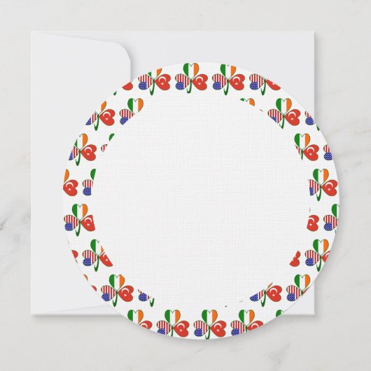 Türkisch-irisches Kleeblatt Birthday Invite Einladung (Rückseite)