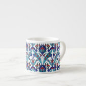Türkisch Iznik Blumenmuster Bridesmaid Geschenk Espressotasse (Vorderseite Rechts)