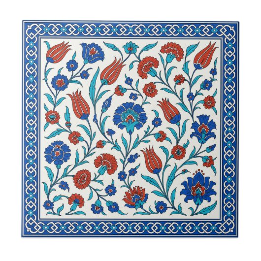 Türkisch Iznik Blumenstrauß Kunst, Dichtung und Mu Fliese (Vorderseite)