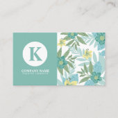 Türkisch-Modernes Floral Visitenkarte (Vorderseite)