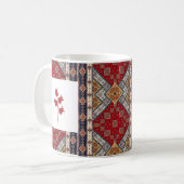 Türkisch-orientalisches Muster Rote Tasse mit Tuli (Vorderseite Links)