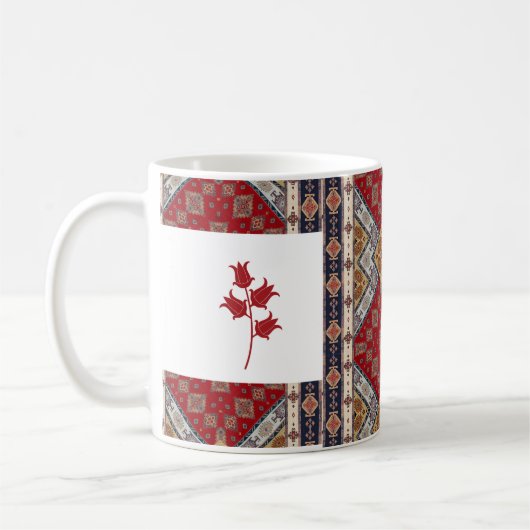 Türkisch-orientalisches Muster Rote Tasse mit Tuli (Links)