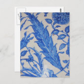 Türkisch-Osmanisches Blau-Weiß-Keramik Postkarte (Vorne/Hinten)