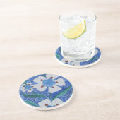 Türkisch-Osmanisches Blau-Weiß-Keramik Sandstein Untersetzer (Seite)