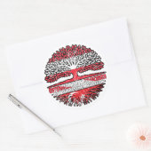 Türkisch Österreichisch Baum Runder Aufkleber (Umschlag)