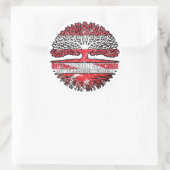 Türkisch Österreichisch Baum Runder Aufkleber (Tasche)