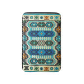 Türkisch-Persischer Teppich Blau grün Badematte (Vorderseite Vertikal)