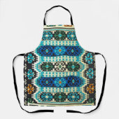 Türkisch-Persischer Teppich Blau grün Schürze (Vorderseite)