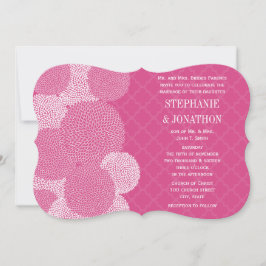 Türkisch Rosa Rose Floral Chrysanthemum Hochzeit Einladung