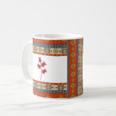 Türkisch-rot-braune Tasse mit Tulips (Vorderseite Links)