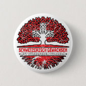 Türkisch Schweizer Baum Wurzel Flag Button (Vorderseite)