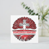Türkisch Schweizer Baum Wurzel Flag Karte (Stehend Vorderseite)