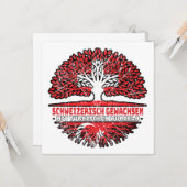 Türkisch Schweizer Baum Wurzel Flag Karte (Vorderseite/Rückseite Beispiel)
