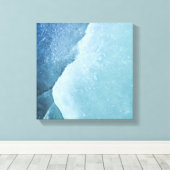 Türkisch-türkis Ice Abstrakte Kunst Leinwanddruck (Insitu (Holzboden))