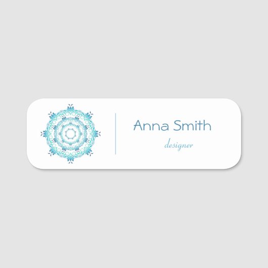 Türkisch-Türkisch-Mandala Namensschild (Vorderseite)