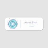 Türkisch-Türkisch-Mandala Namensschild (Vorderseite)