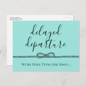 Türkisch-türkisfarbene bingende Knot Aufgehängte H Ankündigungspostkarte (Vorne/Hinten)