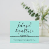 Türkisch-türkisfarbene bingende Knot Aufgehängte H Ankündigungspostkarte (Stehend Vorderseite)