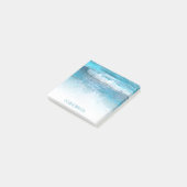 Türkisch-türkisfarbene Hawaii-Wellen Foto Post-it Klebezettel (angewinkelt)