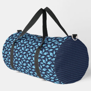 TÜRKISCH- UND NAVY-BLAUE-SAISON UND ROPE-MUSTER DUFFLE BAG